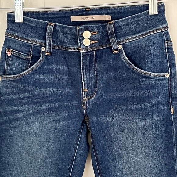 Hudson Beth Majesty Bootcut Jeans Dark Wash Size 24 Retro Western Rodeo Boho - Picture 4 of 15